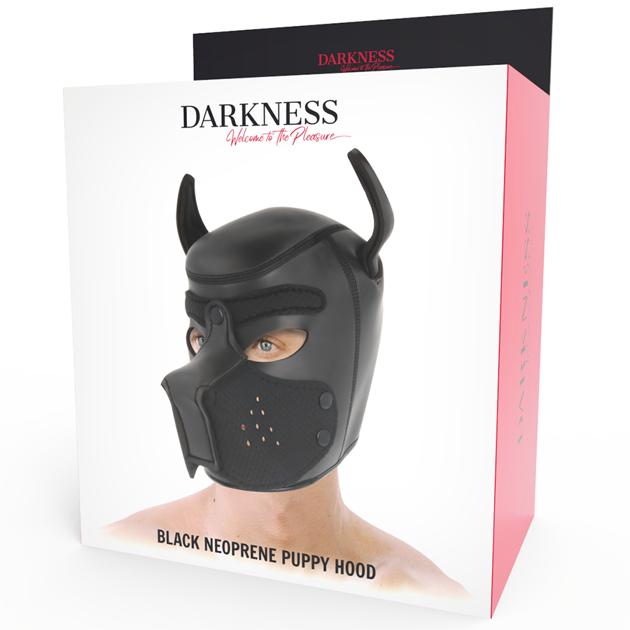 DARKNESS - NEOPREEN HONDENMASKER MET VERWIJDERBARE SNOUITKORF M