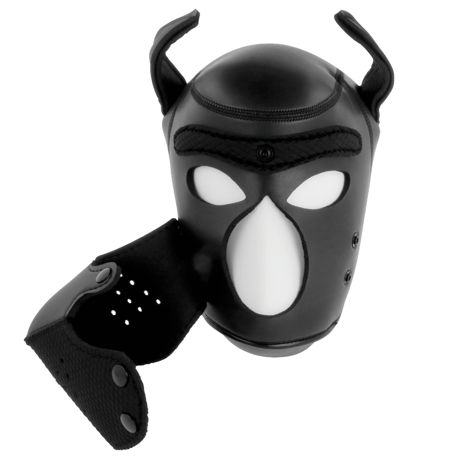 DARKNESS - NEOPREEN HONDENMASKER MET VERWIJDERBARE SNOUITKORF M