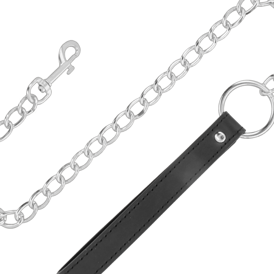 DARKNESS - ZACHTE LEREN KETTING MET KETTING