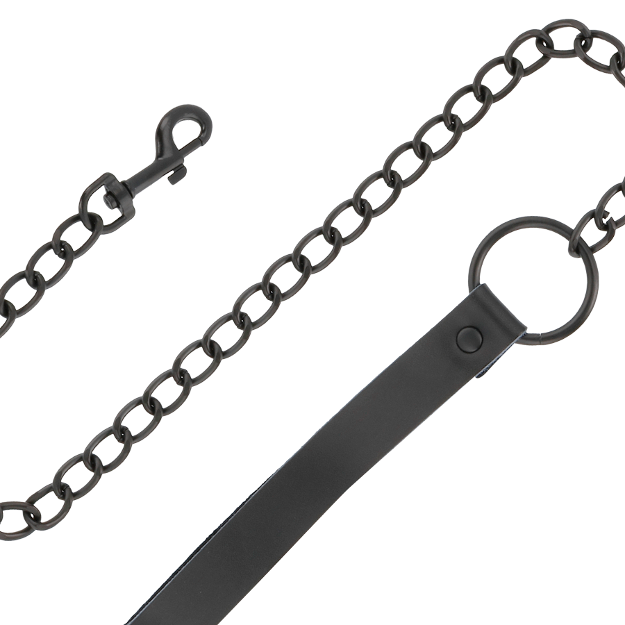 DARKNESS - ZWARTE KETTING MET SCHAKELARMBAND