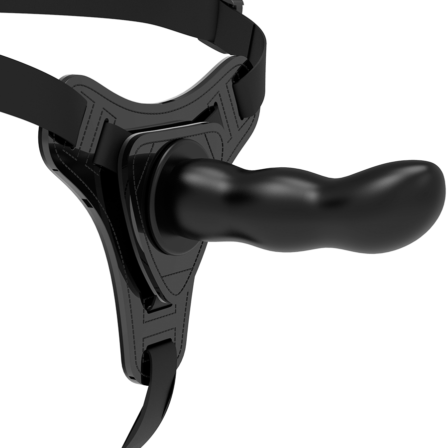 FETISJ ONDERDANIG HARNAS - ZWART SILICONEN G-SPOT 16 CM