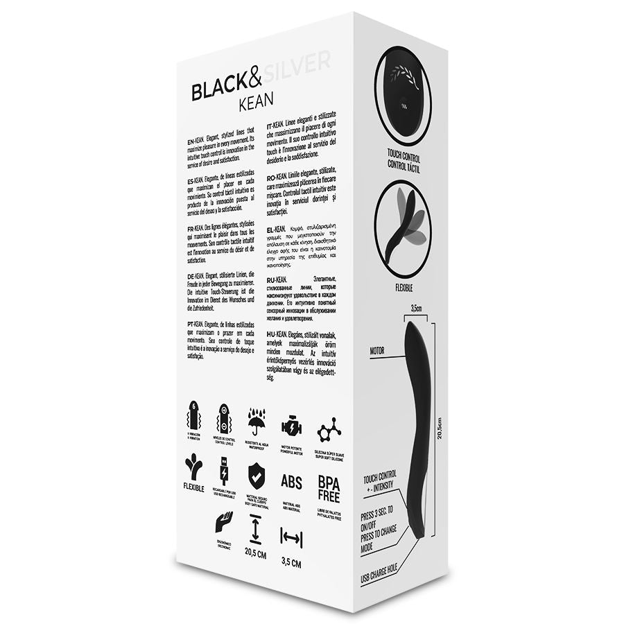 ZWART&ZILVER - KEAN VIBRATOR AANRAAKBEDIENING