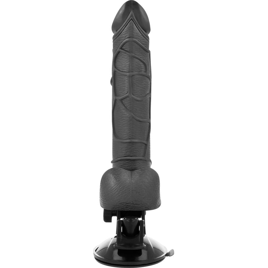 BASECOCK - REALISTISCHE VIBRATOR AFSTANDSBEDIENING ZWART MET TEELBALLEN 19.5 CM -O- 4 CM