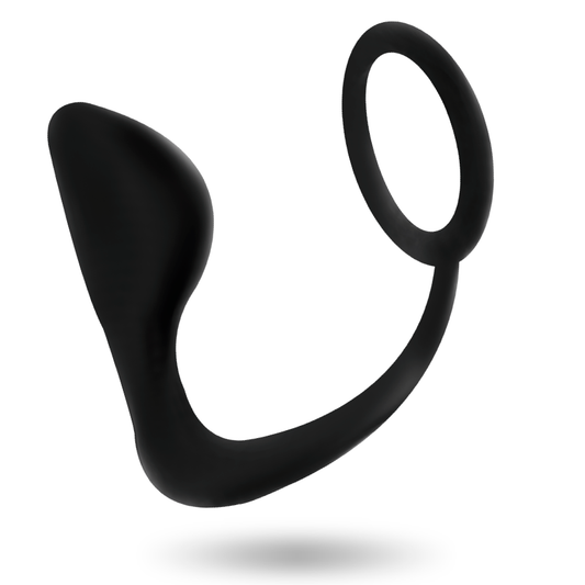 ADDICTED TOYS - BUTTPLUG MET ZWARTE PENISRING