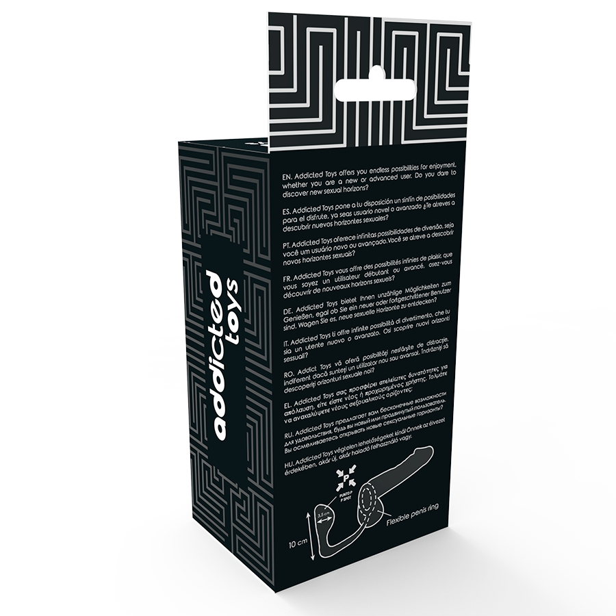 ADDICTED TOYS - BUTTPLUG MET ZWARTE PENISRING