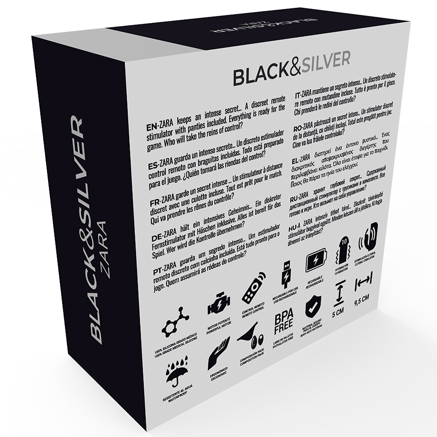 BLACK&SILVER - ZARA AFSTANDSBEDIENDE STIMULATOR MET GRATIS SLIPJE