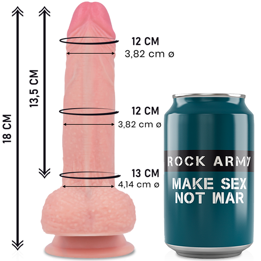 ROCKARMY - VLOEIBAAR SILICONE PREMIUM MUSTANG REALISTISCH 18 CM -O- 4,14 CM
