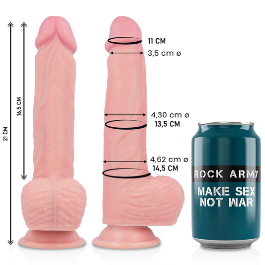 ROCKARMY - VLOEIBARE SILICONE PREMIUM SPITFIRE REALISTISCH 21 CM -O- 4,62 CM