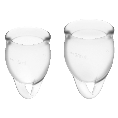 SATISFYER - FEEL CONFIDENT KIT MENSTRUATIECUP TRANSPARANT 15 + 20 ML