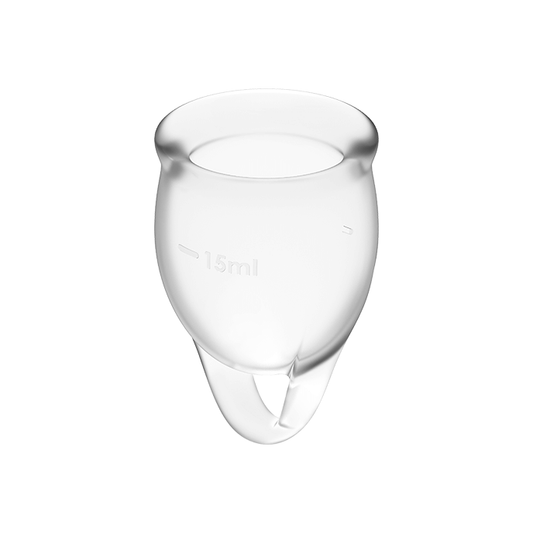 SATISFYER - FEEL CONFIDENT KIT MENSTRUATIECUP TRANSPARANT 15 + 20 ML