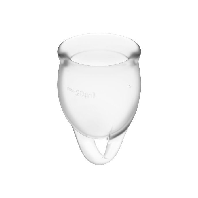 SATISFYER - FEEL CONFIDENT KIT MENSTRUATIECUP TRANSPARANT 15 + 20 ML