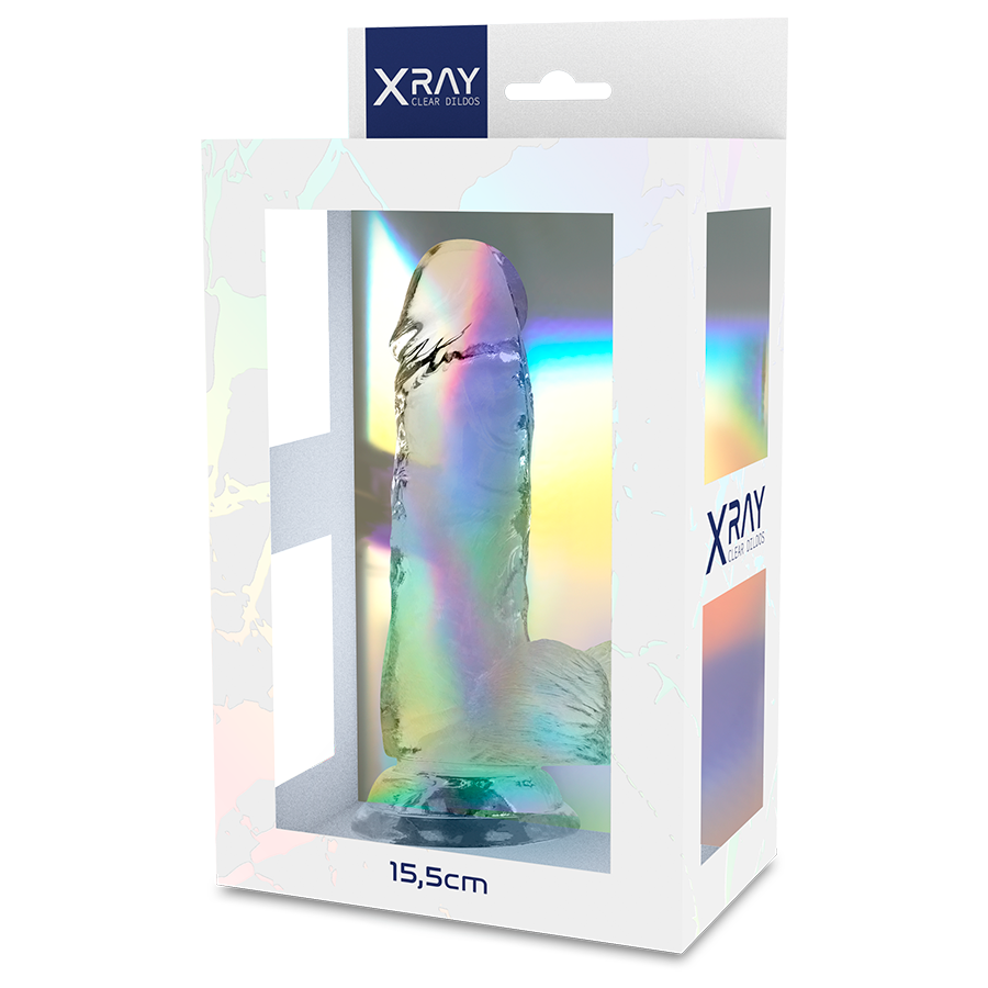 RÖNTGEN - DOORZICHTIGE PENIS MET BALLEN 15,5 CM -O- 3,5 CM