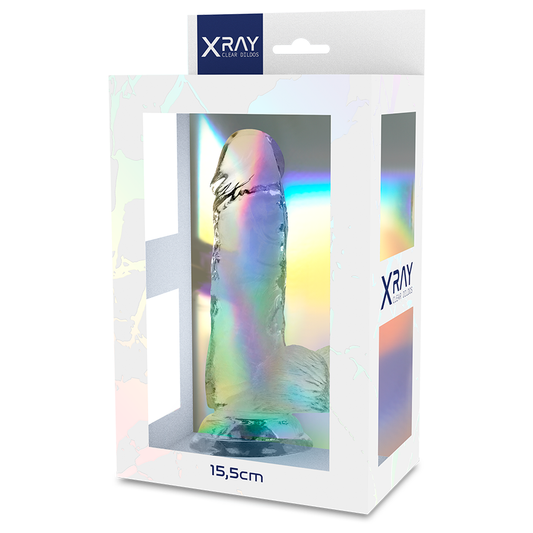 RÖNTGEN - DOORZICHTIGE PENIS MET BALLEN 15,5 CM -O- 3,5 CM