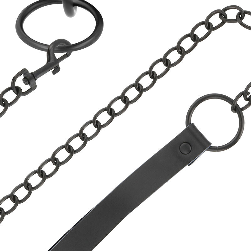 DARKNESS - ZWARTE KETTING MET SCHAKELARMBAND
