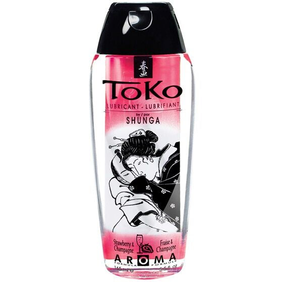 SHUNGA - TOKO GLIJMIDDEL MET AROMA VAN AARDBEI EN CHAMPAGNE