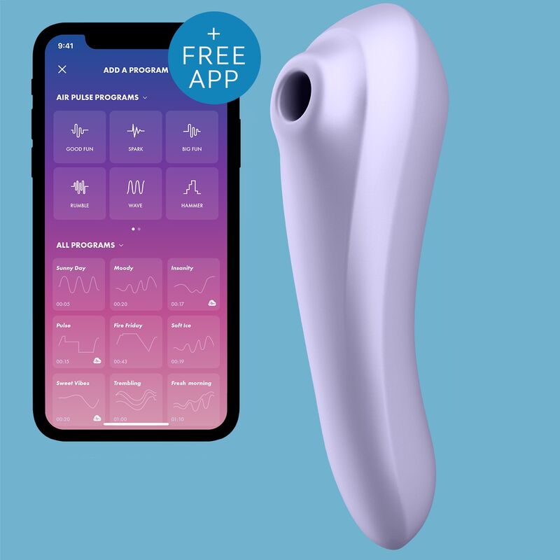 SATISFYER - DUAL PLEASURE LUCHTDRUKVIBRATOR MAUVE