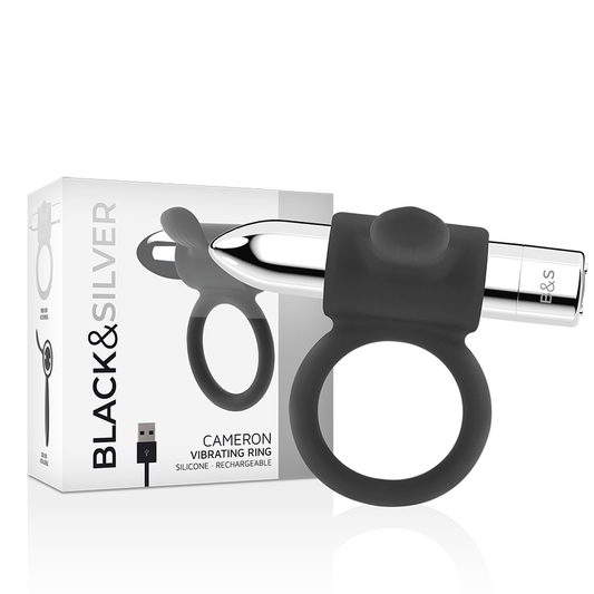 BLACK&SILVER - CAMERON OPLAADBARE RING ZILVER