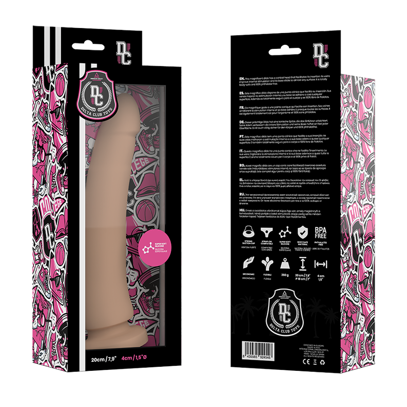 DELTA CLUB - TOYS NATUURLIJKE DILDO MEDISCH SILICOON 20 CM -O- 4 CM