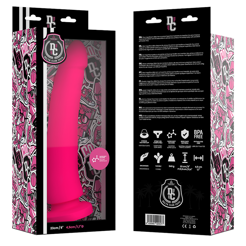 DELTA CLUB - TOYS ROZE DILDO MEDISCHE SILICONE 23 CM -O- 4.5 CM