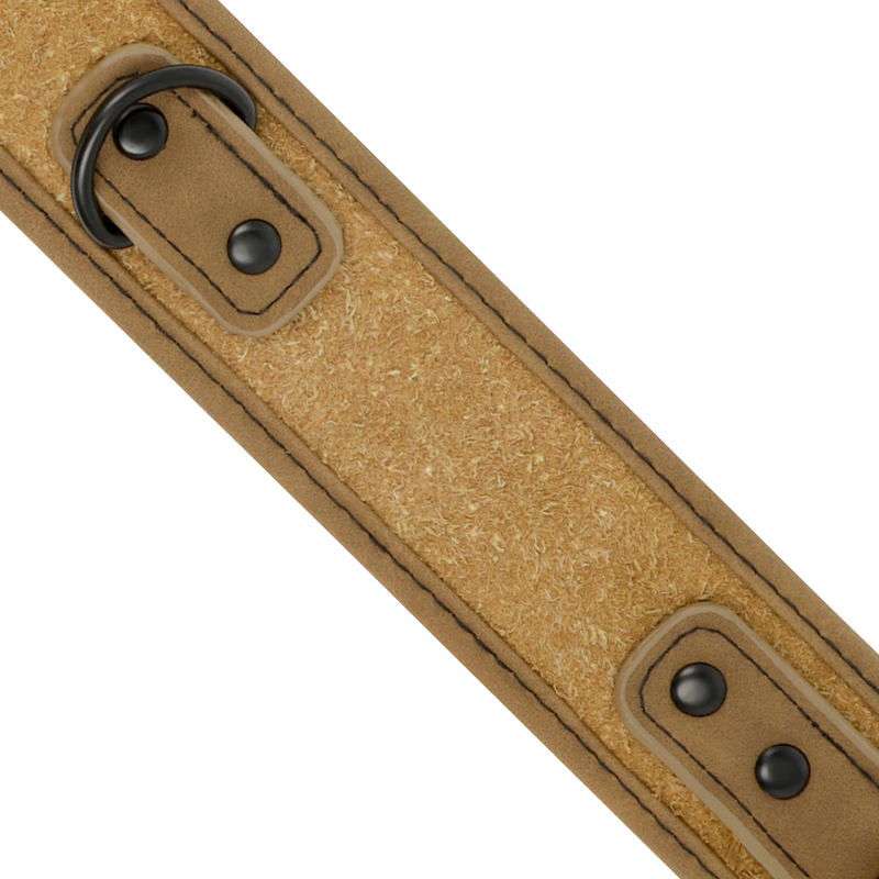 FETISJ SUBMISSIEF OORSPRONG - NEOPREEN GEVOERDE HALSBAND MET KETTING