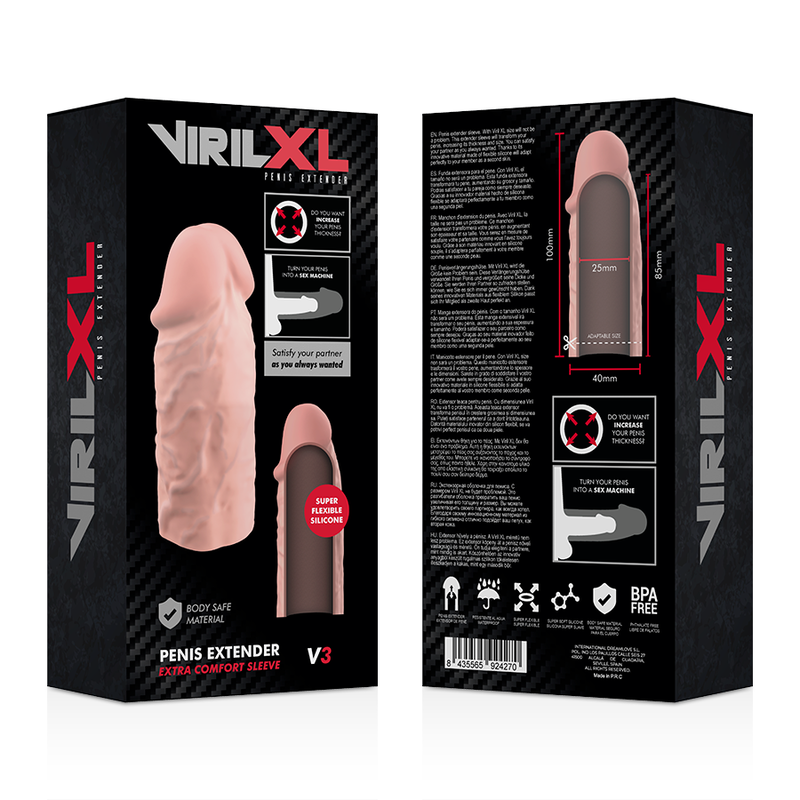 VIRILXL - VLOEIBARE SILICONEN V3 NATUURLIJKE PENISVERLENGING