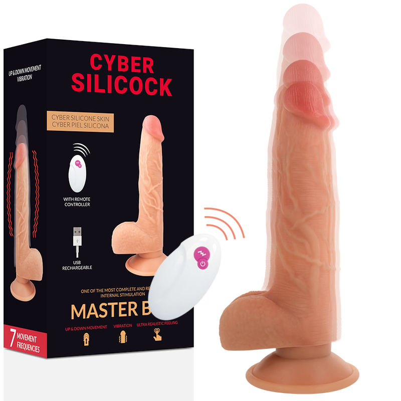 CYBER SILICOCK - AFSTANDSBEDIENING REALISTISCHE MASTER BEN 23.88 CM -O- 4.3 CM