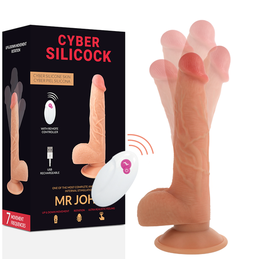 CYBER SILICOCK - AFSTANDSBEDIENING REALISTISCH MR JOHN 23,88 CM -O- 4,3 CM