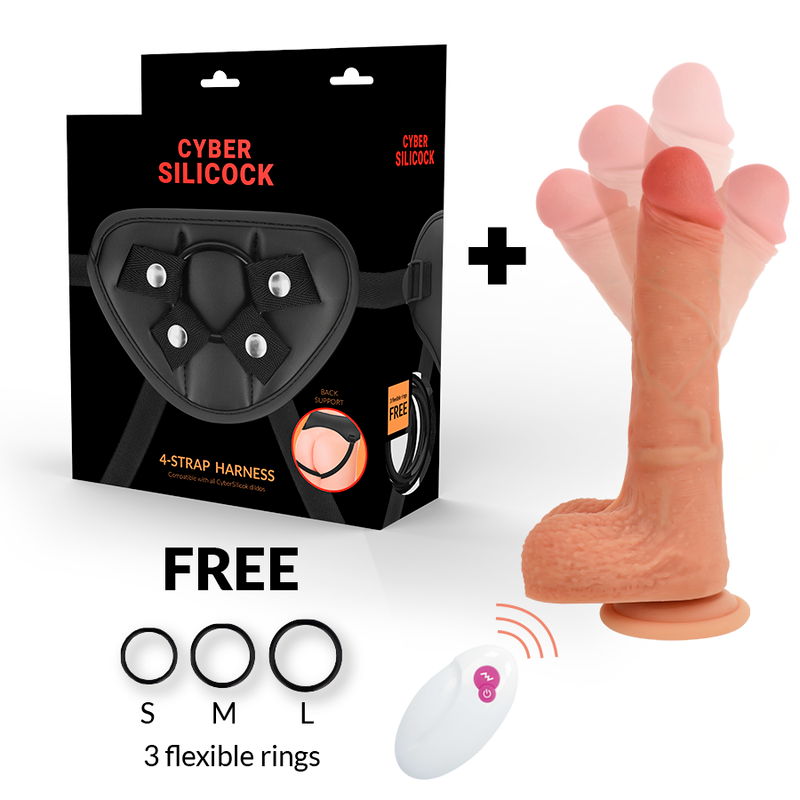 CYBER SILICOCK - STRAP-ON MR RICK AFSTANDSBEDIENING