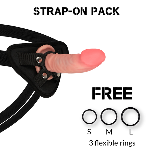 ROCKARMY - HARNAS + DUAL DENSITY TIJGER REALISTISCHE DILDO 14 CM -O- 4,46 CM