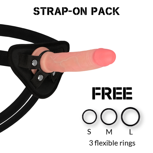 ROCKARMY - HARNESS + VLOEIBARE SILICONEN DILDO PREMIUM AVENGER 19 CM -O- 3.98 CM