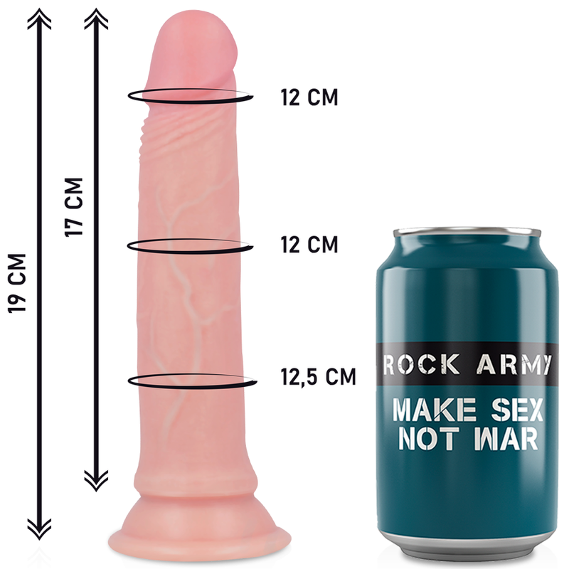 ROCKARMY - HARNESS + VLOEIBARE SILICONEN DILDO PREMIUM AVENGER 19 CM -O- 3.98 CM
