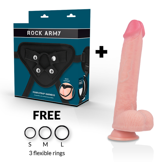 ROCKARMY - ARN S + VLOEIBARE SILICONEN DILDO PREMIUM KINGCOBRA 24 CM -O- 4,77 CM