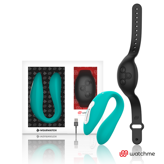 WEARWATCH - DUAL TECHNOLOGY VIBRATOR WATCHME AQUAMARIJN / ZWART
