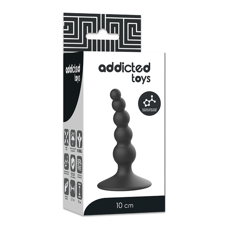 ADDICTED TOYS - ANALE SEKSSPLUG 10 CM ZWART
