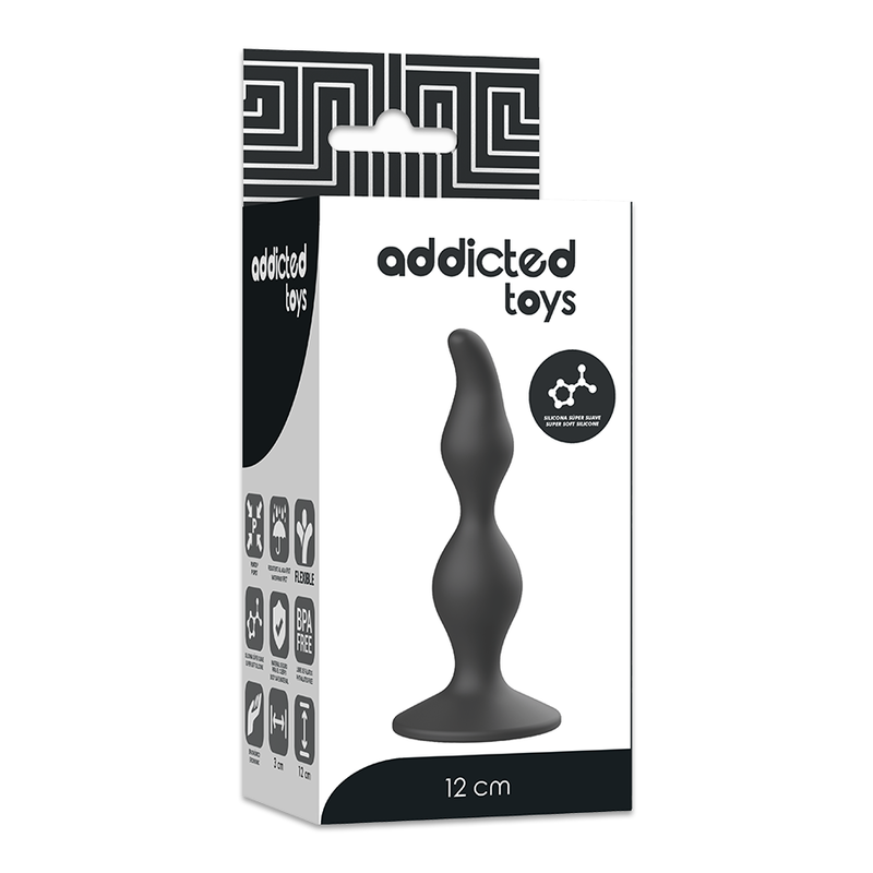 ADDICTED TOYS - ANALE SEKSSPLUG 12 CM ZWART