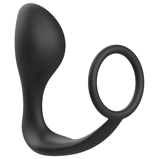 ADDICTED TOYS - ANAALPLUG MET ZWARTE SILICONEN RING