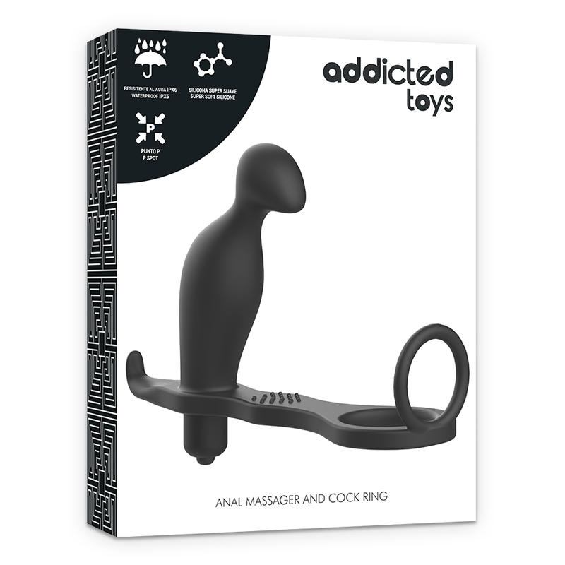 ADDICTED TOYS - BUTTPLUG MET ZWARTE SILICONEN RING 12 CM
