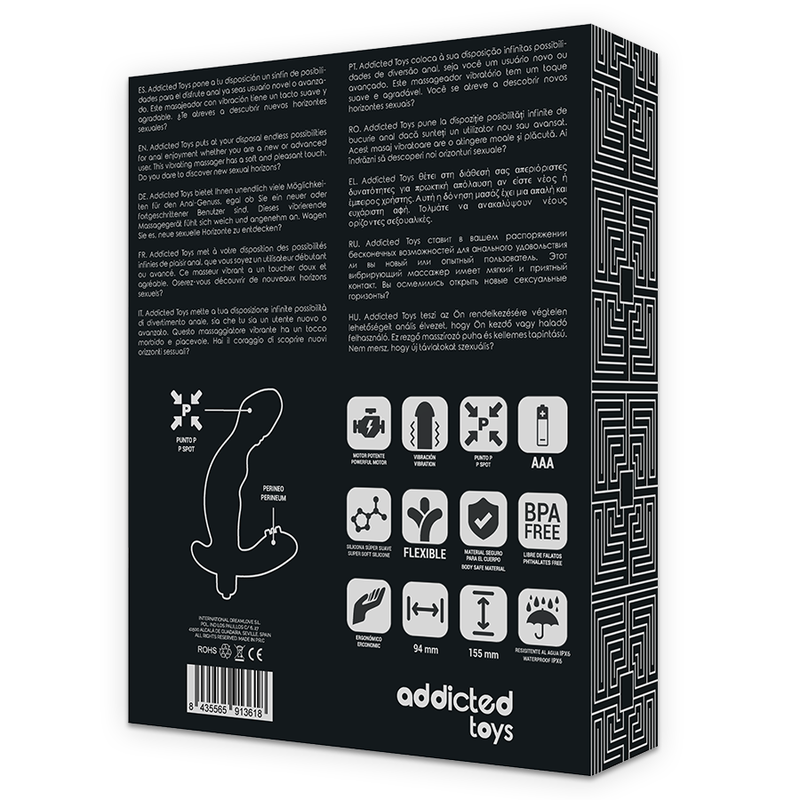 ADDICTED TOYS - ANAALSTIMULATOR PROSTAAT REALISTISCHE SILICONEN P-PUNT VIBE